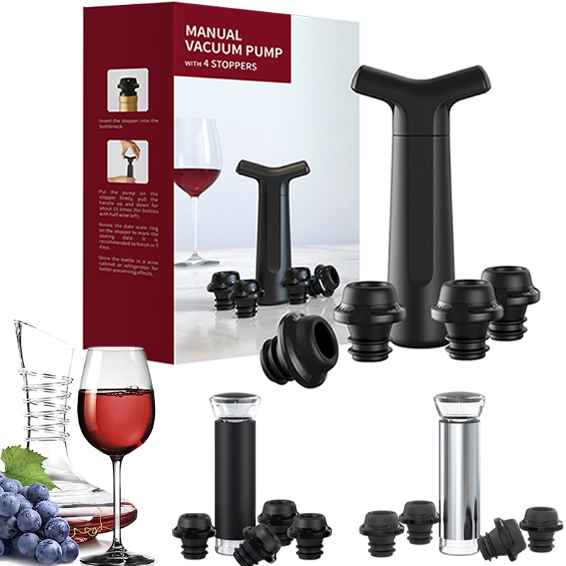 Wine Stopper Vacuum - Próżniowe korki do wina Ręczne korki