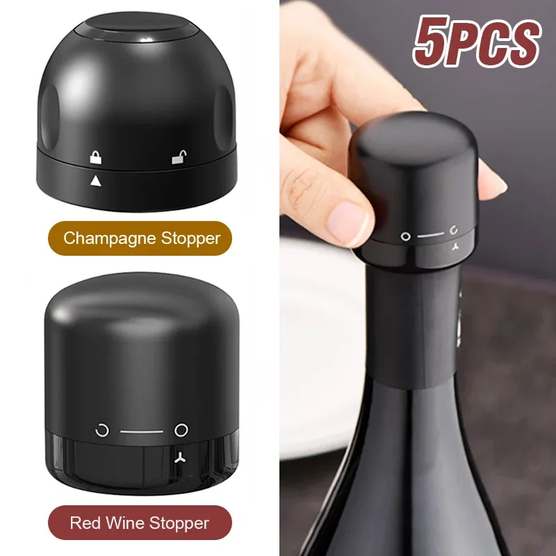 Wine Stopper Vacuum - 1-5 szt. Zatyczka do wina próżniowo