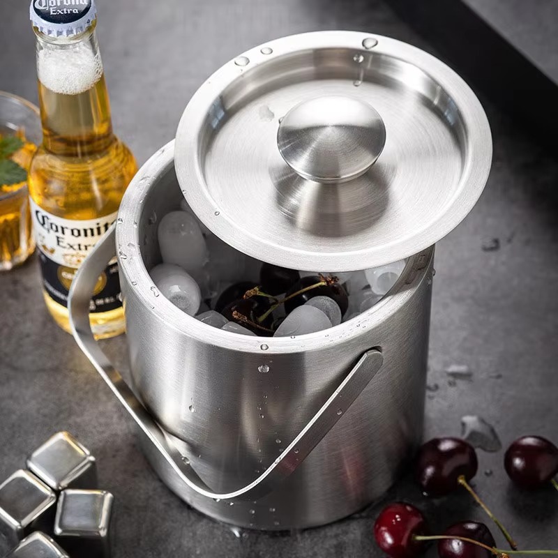 Wine Beer Champagne - 1 szt. Podwójnościenne wiaderko na lód