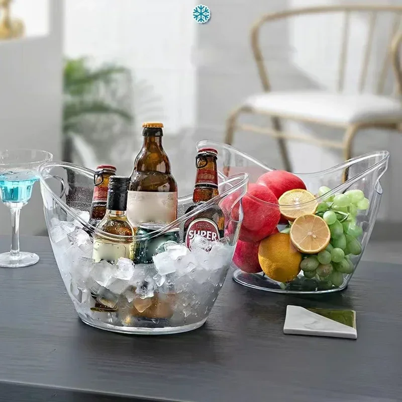 Wine Beer Champagne - Wiadro na lód 4/8L, przezroczyste wiadro