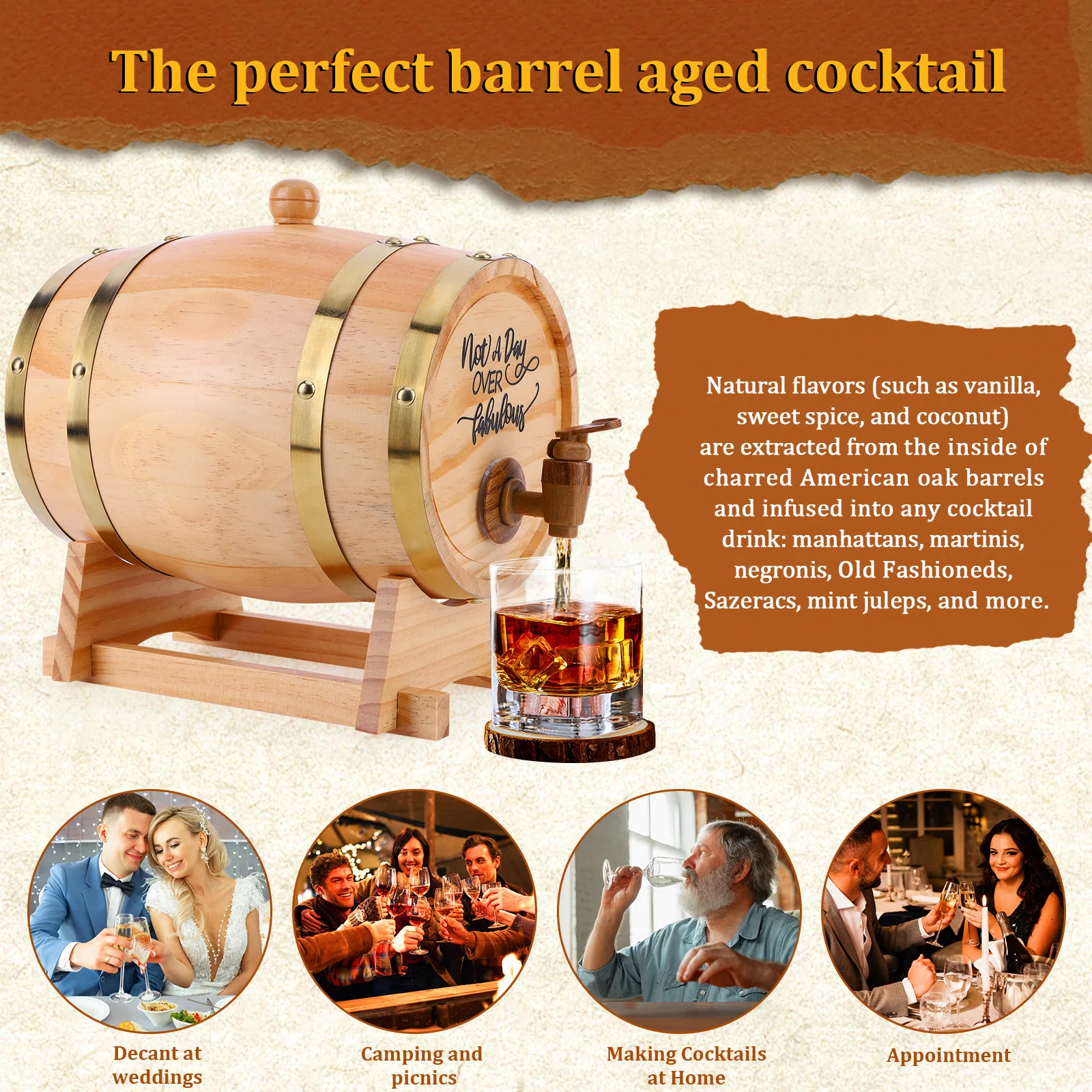 Drewniane beczki na whisky 3L  – Wine Beer Rum recenzja i cena