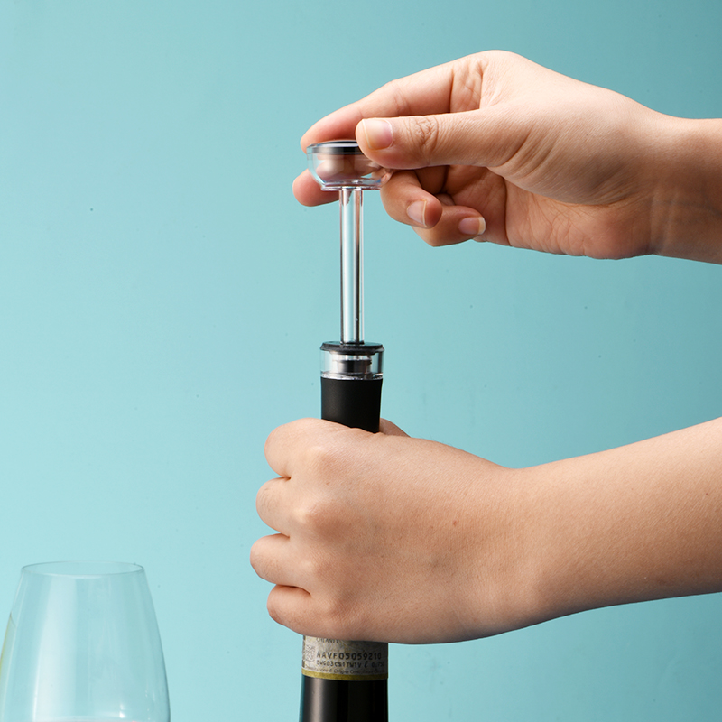 5PC Czarna pompa próżniowa Wie – Wine Stopper Vacuum recenzja i cena