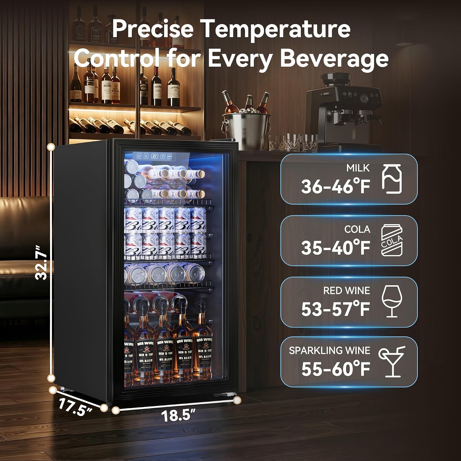 Minilodówka na 130 puszek z sz – Wine Beer Mini Fridge recenzja i cena