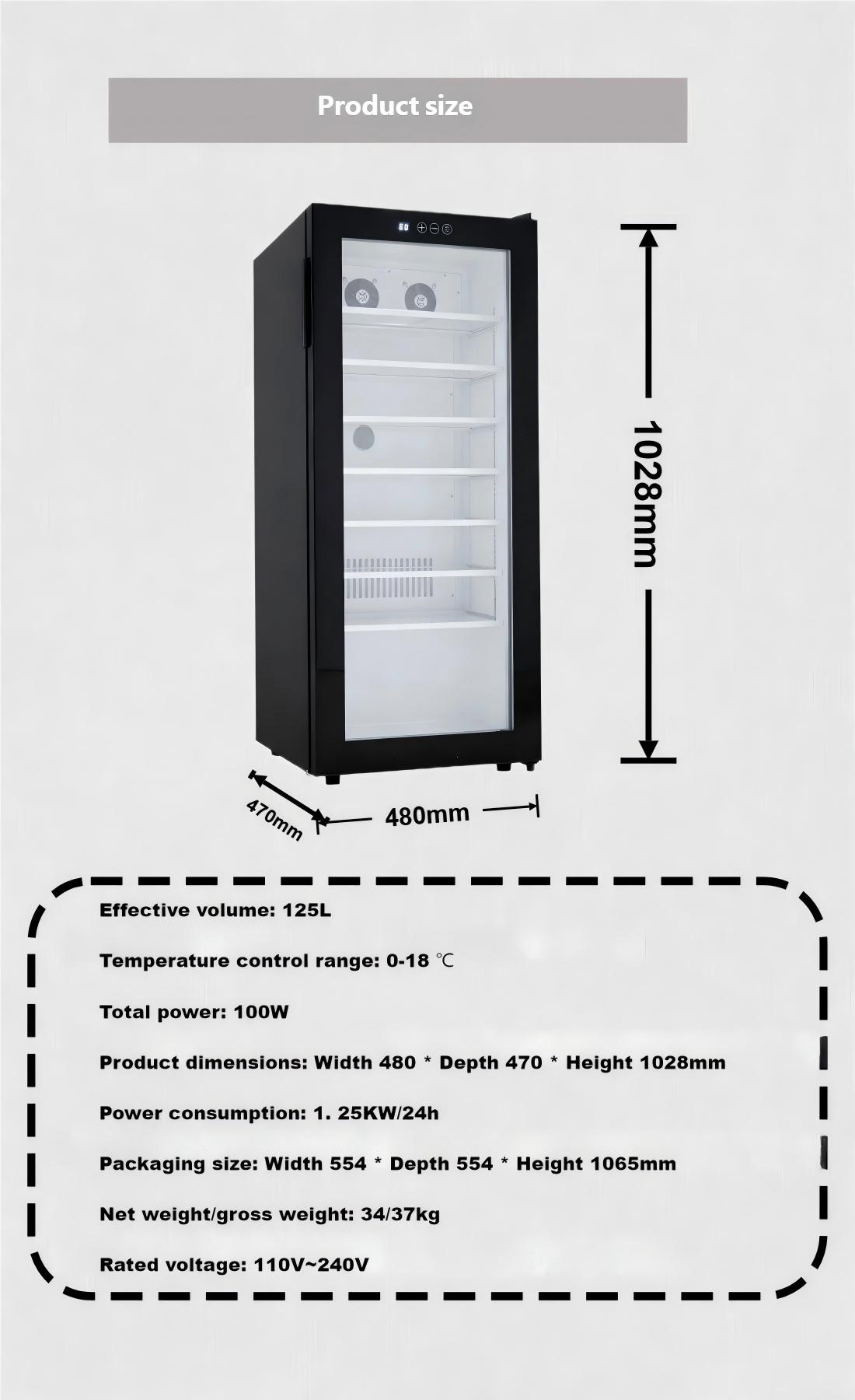 Minilodówka barowa 125L, chłod – Wine Beer Mini Fridge recenzja i cena